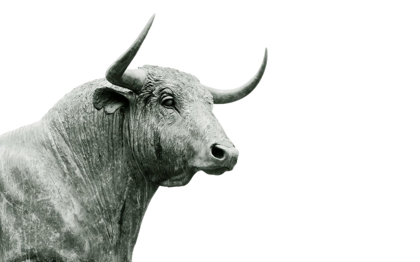 bull grayscale photo by Hans Eiskonen courtesy of Unsplash.