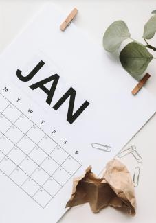 January calendar by Maddi Bazzocco courtesy of Unsplash.